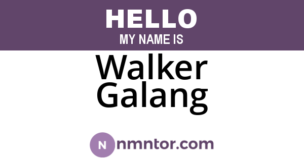 Walker Galang