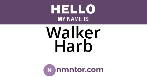 Walker Harb
