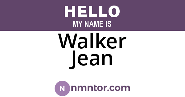 Walker Jean