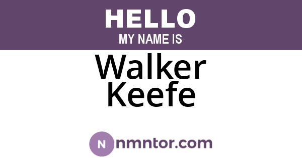 Walker Keefe