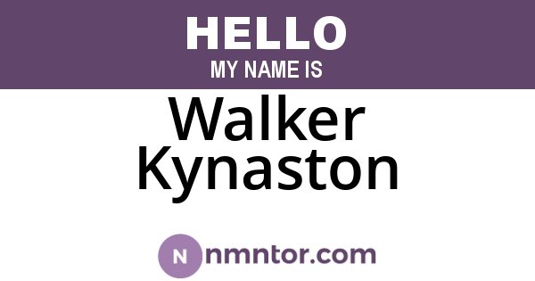Walker Kynaston