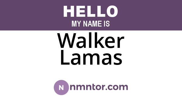 Walker Lamas