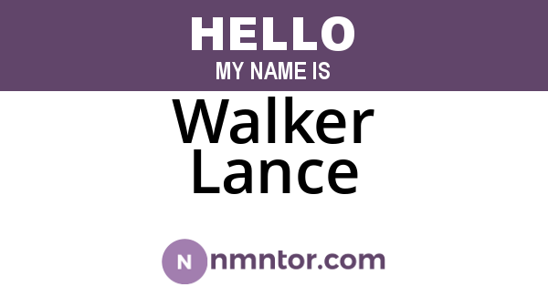 Walker Lance