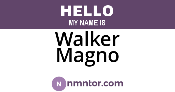 Walker Magno