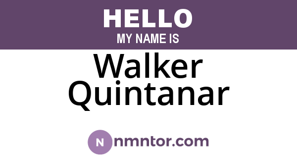 Walker Quintanar