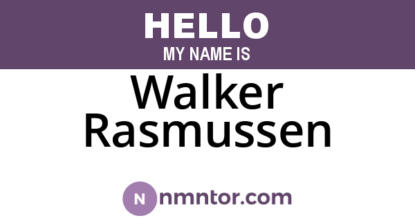 Walker Rasmussen