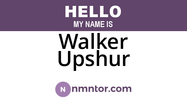 Walker Upshur