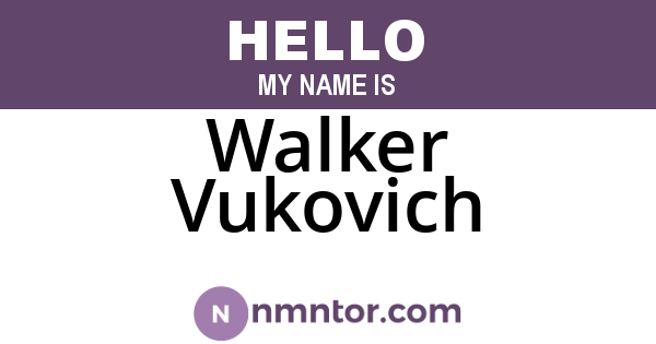 Walker Vukovich