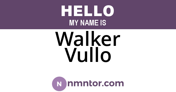 Walker Vullo