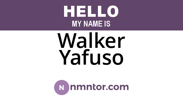 Walker Yafuso