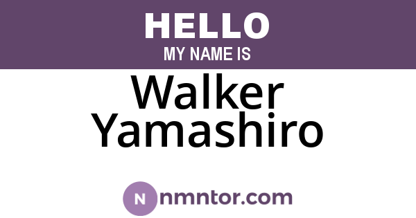 Walker Yamashiro