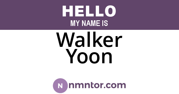 Walker Yoon