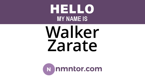 Walker Zarate