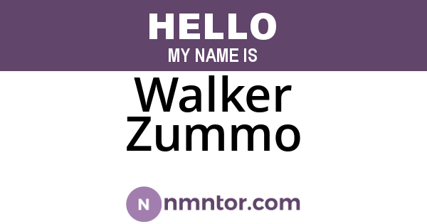 Walker Zummo