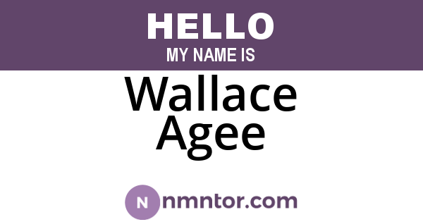 Wallace Agee