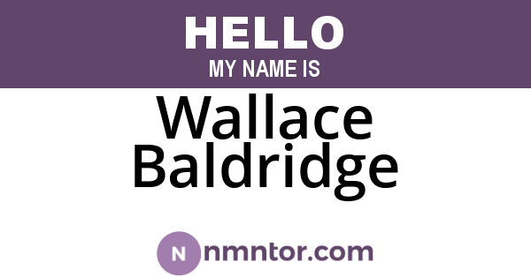Wallace Baldridge