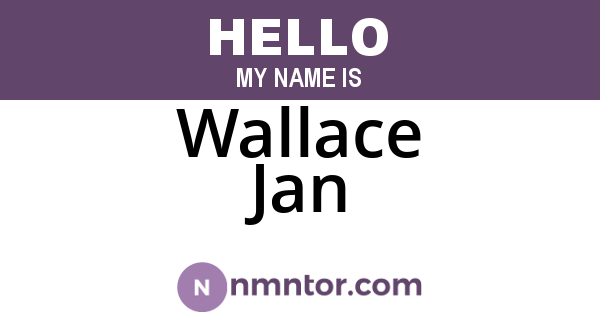 Wallace Jan