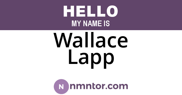Wallace Lapp