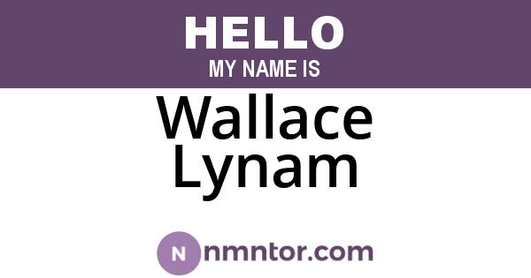 Wallace Lynam