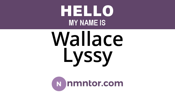Wallace Lyssy