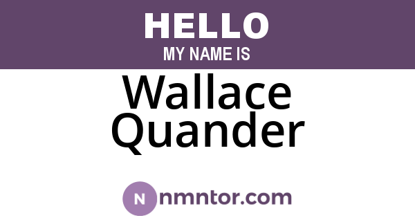 Wallace Quander