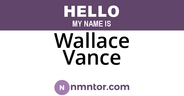 Wallace Vance