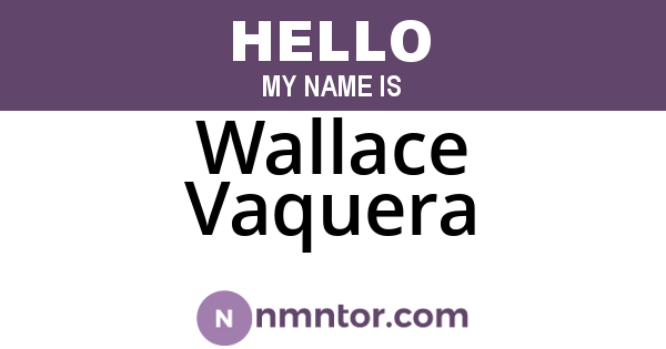Wallace Vaquera