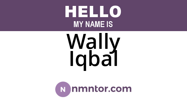 Wally Iqbal