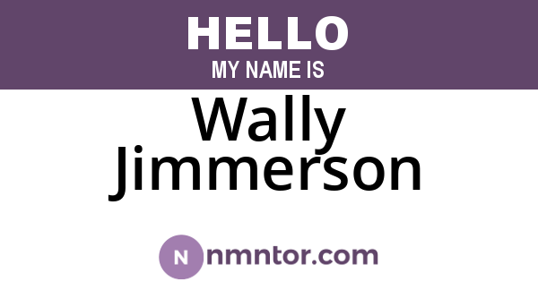 Wally Jimmerson