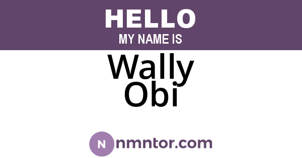 Wally Obi