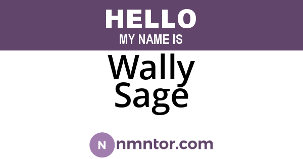 Wally Sage