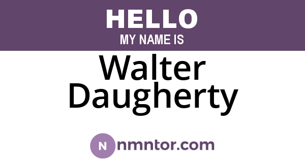Walter Daugherty