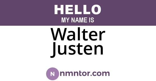Walter Justen