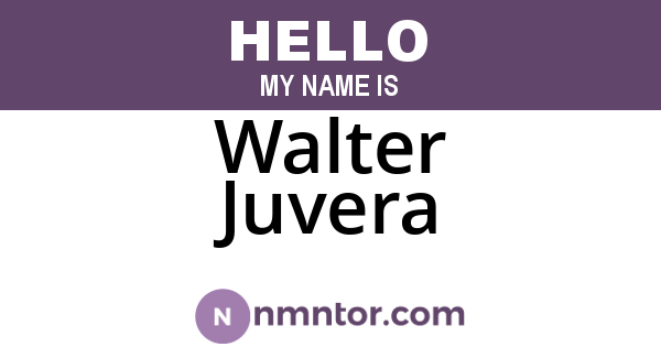 Walter Juvera