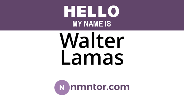 Walter Lamas