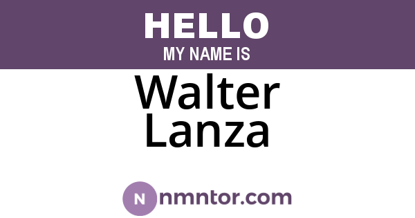 Walter Lanza