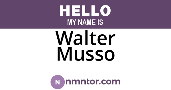 Walter Musso