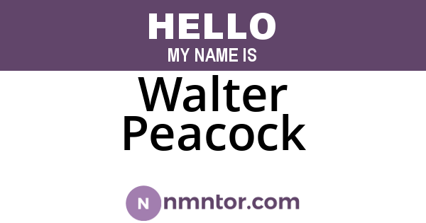 Walter Peacock