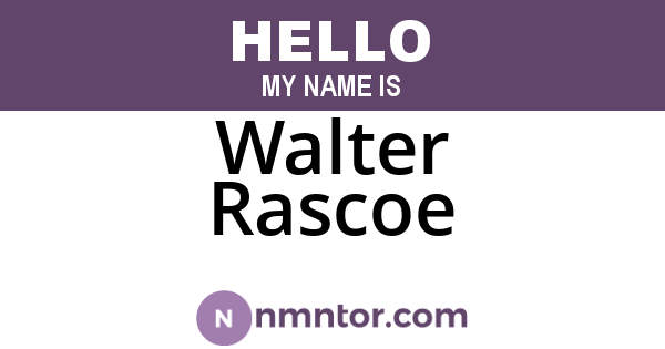 Walter Rascoe