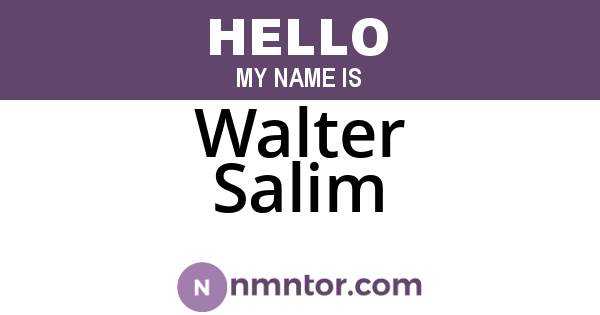 Walter Salim