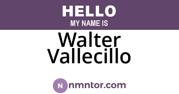 Walter Vallecillo