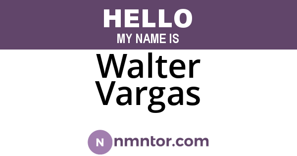 Walter Vargas