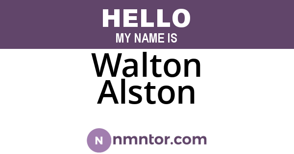 Walton Alston