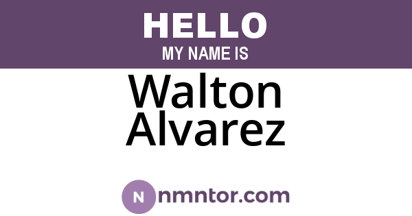 Walton Alvarez