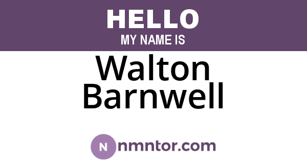Walton Barnwell