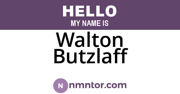 Walton Butzlaff