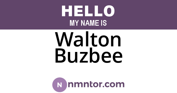 Walton Buzbee