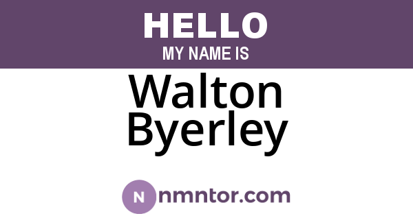 Walton Byerley