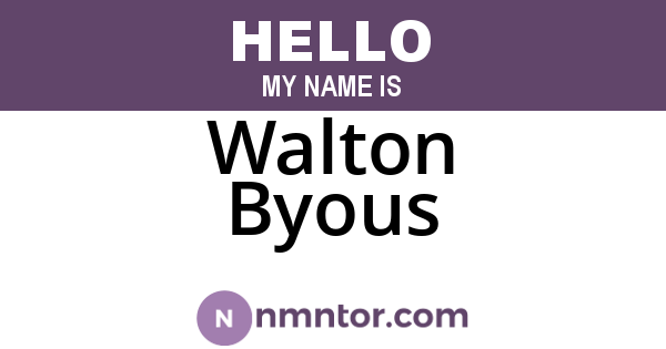 Walton Byous