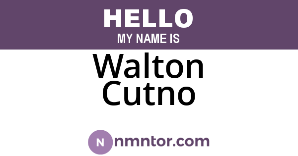 Walton Cutno